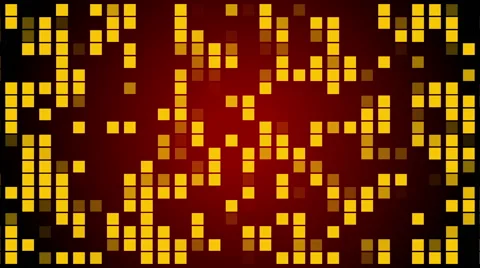 Red background, particle yellow square, loop Stock Footage 49844438