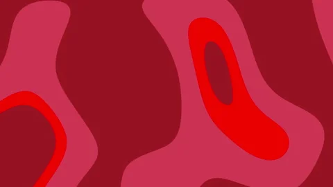 Red Background Patterns shape abstract vibrant design smooth  flows organic, Stock Footage 297342081
