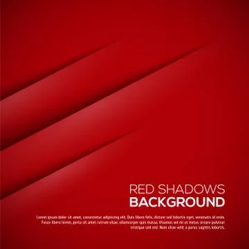 Red background with realistic shadows Stock-Illustration