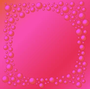 Red background with red bubbles Stock Illustration