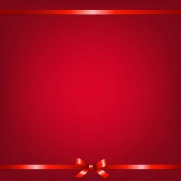 Red background with red ribbon Stock Illustration