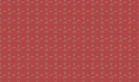Red background with repeating light-colored decorative pattern Illustrazione stock