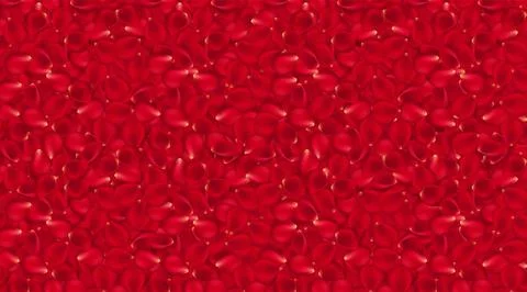 Red background of rose petals. Vector Wallpaper. Rose Petals Red Card. Vector Stock Illustration