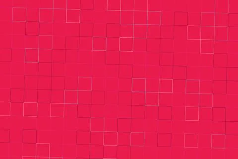 Red background with scattered white square outlines pattern 스톡 일러스트