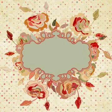 Red background with scrapbook elements. EPS 8 Illustrazione stock