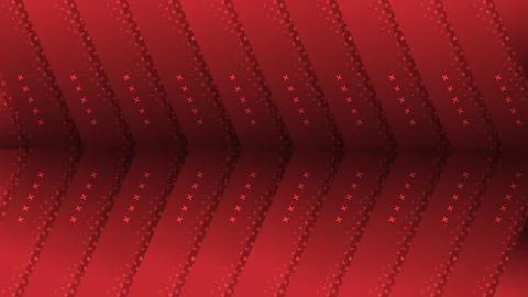 A red background with a series of red arrows Illustrazione stock