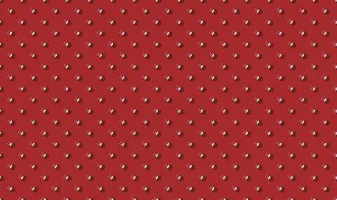 Red background with small golden dots pattern Stock Illustration