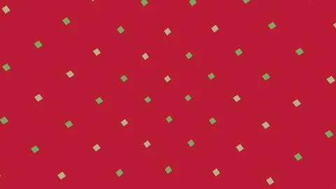 Red background with small green square geometric pattern Stock Illustration