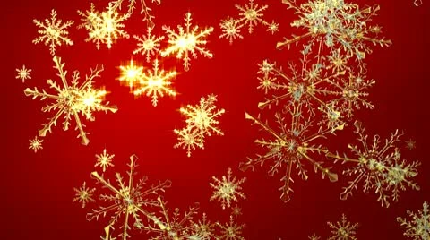Red background with snowflakes Stock Footage 9464048