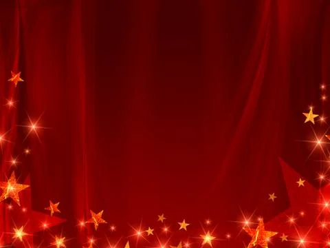 Red background with stars Stock Illustration