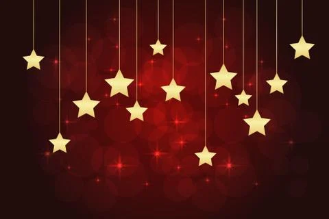 Red background with stars Stock Illustration