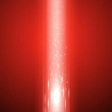 Red background with stream of binary code Illustration