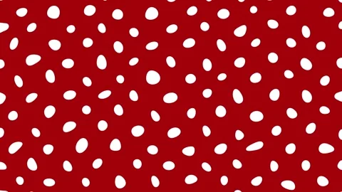 Red background textured white polka dot pattern. Stock Footage 307866972