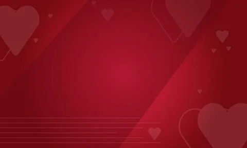 Red Background Valentine Theme Vector Stock Illustration