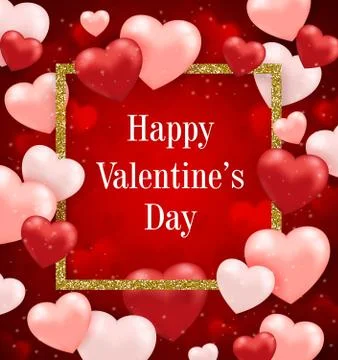 Red background for Valentine's day Stock Illustration