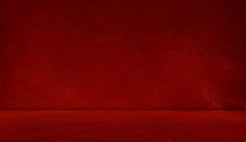 Red Background Wall Dark Table Room Studio Bar Empty Product Old Interior 스톡 사진