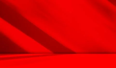 Red Background Wall Dark Table Studio Room Empty Bar Podium Shadow Stock Photos