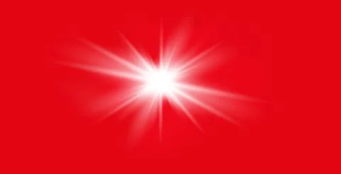 Red background with warm sunlight and sun glare effect. Soft glowing rays, sun Stock Illustration