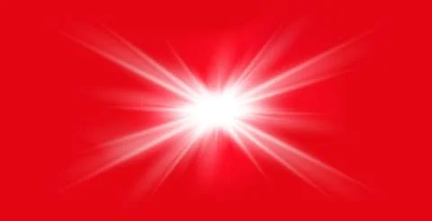 Red background with warm sunlight and sun glare effect. Soft glowing rays, sun Stock Illustration