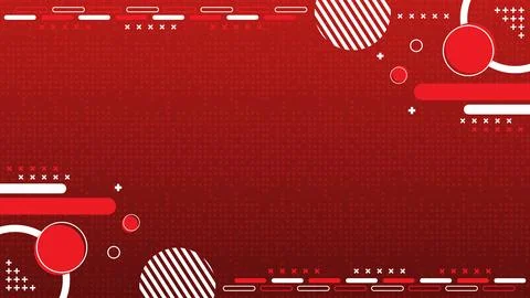 A red background with white and red circles and lines Stock Illustration