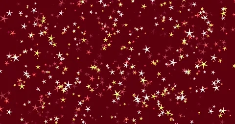 Red background with white and yellow stars for Christmas and New Year. Stock Footage 160428417