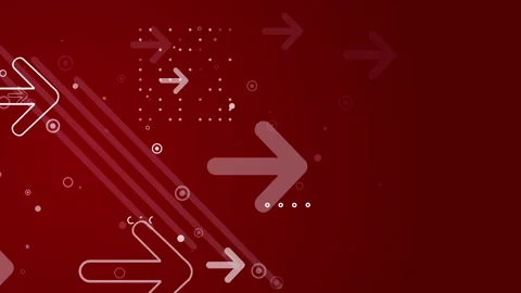 Red background with white arrows pointers moving. Dynamic design graphic element Video stock 250027131
