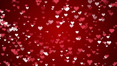 Red Background With White Hearts Stock Footage 291778584