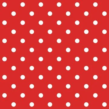 Red background with white polka dots Seamless pattern Stock Illustration