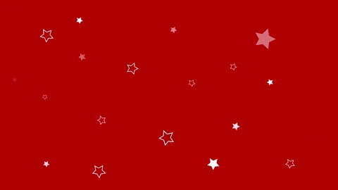 Red background with white rotated animated stars. Video stock 147061467