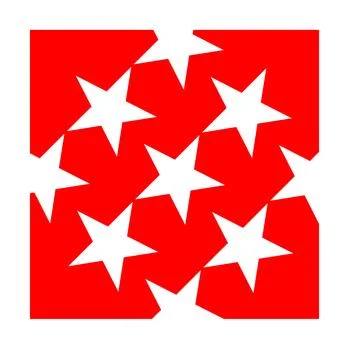 Red Background with White Stars Pattern Stock Illustration