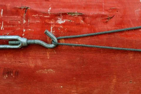 Red background with wire Stock Photos