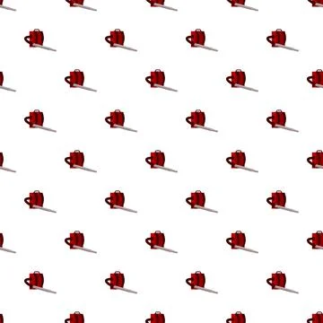 Red backpack leaf blower pattern for garden work Ilustração Stock