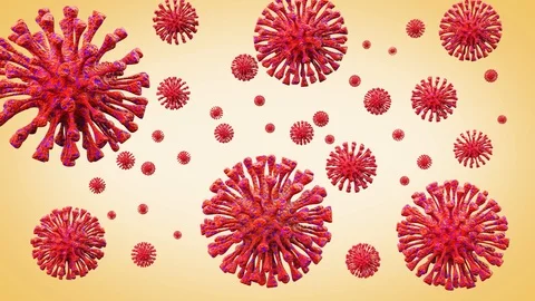 Red bacteria virus or germs microorganism cells rotating and moving 스톡 동영상 127501908