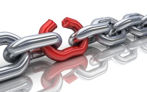 Red bad chain (done in 3d) Ilustración de archivo