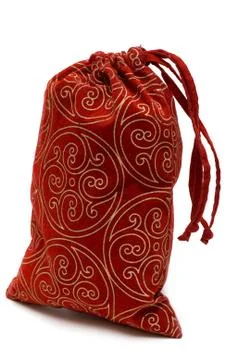 Red bag with gift Stock Photos