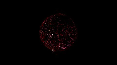 Red ball in black background 스톡 동영상 98836988