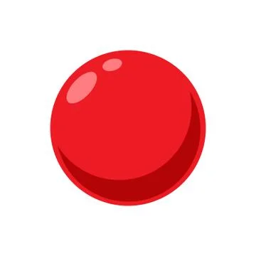 A red ball. Isolated Vector Illustration Stock Illustration