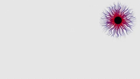 Red ball lightning moves on a transparent background. Video stock 195093770