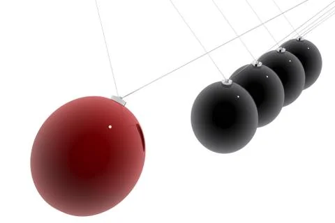 Red ball in motion Stock Illustration