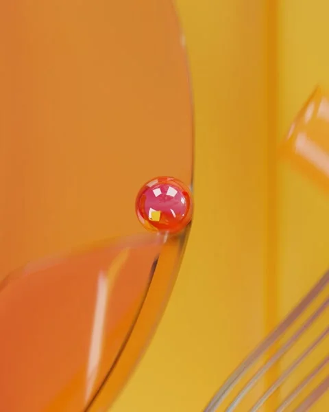 Red ball moving on path Stock-Footage 275555146