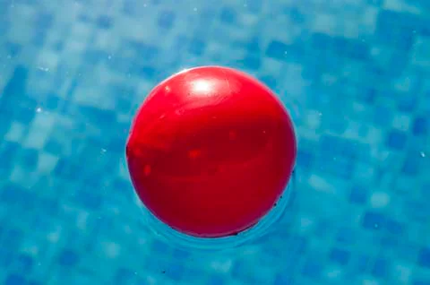 Red ball in the pool Stock Photos