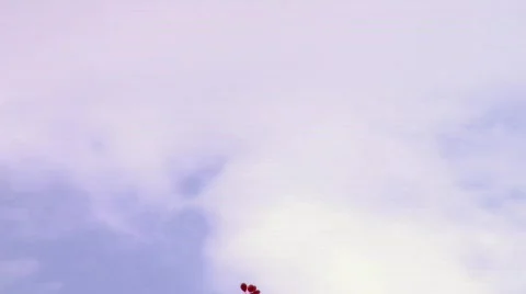 The Red Ballons In the Sky Stock Footage 534045