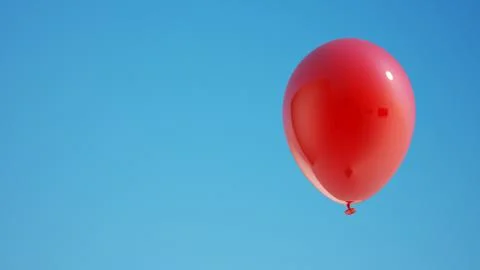 Red balloon with clipping path. Stock Illustration