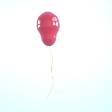 Red balloon floating in the sky Foto stock