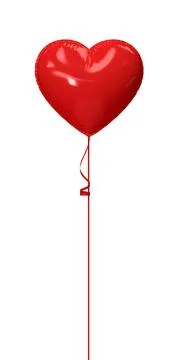 Red Balloon Heart Illustrazione stock