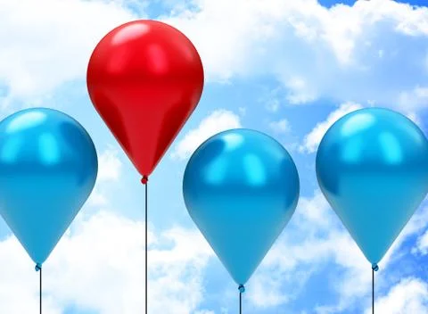 The red balloon Stock Illustration
