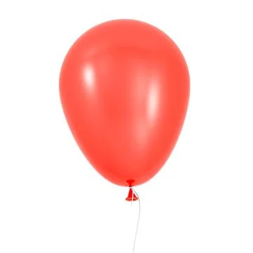 Red balloon isolated on white background Stock Illustration