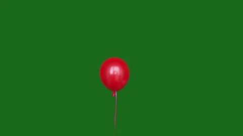 Red balloon moving on green screen Stock Footage 310548214