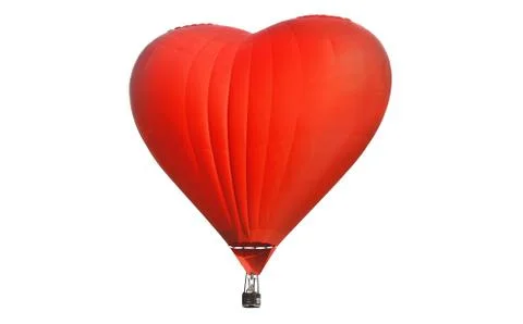 Red balloon in the shape of a heart Stock Photos