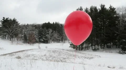 Red Balloon Slide Stock Footage 22792961